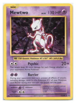 Mewtwo (Cracked Ice Holo) 51/108 Deck Exclusives Pokemon Holo LP Holo Rare - Image 1