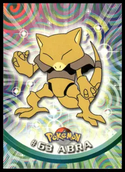 Topps Pokemon Abra #63 1999 TV Animation Edition Non Holo Pink Logo NM - Image 1