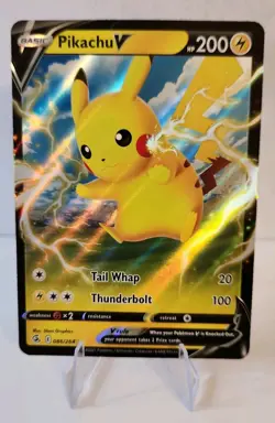 Pokemon TCG Pikachu V 086/264 Fusion Strike Rare Near Mint - Image 2