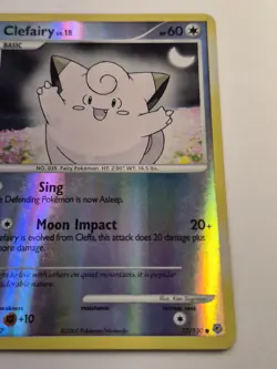 Pokemon TCG Clefairy Common Reverse Holo Diamond and Pearl 77/130 MP - Image 3