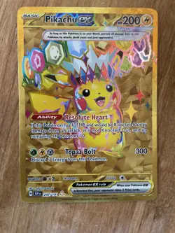 Pikachu ex - 247/191 Surging Sparks Gold Pokemon - NM - Image 1