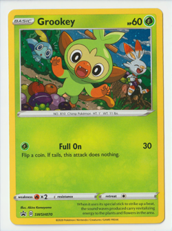 Grookey SWSH070 - SWSH Black Star Promo - Cosmos Holo - Pokemon TCG - NM - Image 1