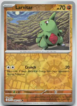 Larvitar 080/159 Reverse Holo SV09: Journey Together NM English Pokemon - Image 1