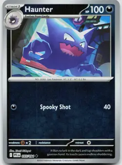 Haunter - 055/094 Reverse Holo ME02: Phantasmal Flames NM English Pokemon - Image 1