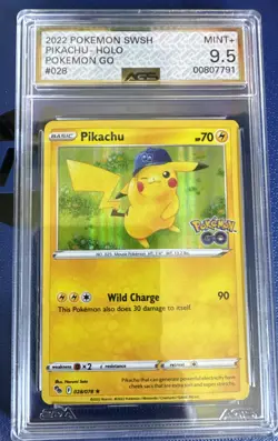 Pikachu 028/078 Pokemon GO Holo Mint+ 9.5 - Image 1