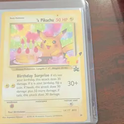 Pokemon TCG Holo Lot 2: Birthday Pikachu 24 Pikachu VMAX SWSH286 - Image 1