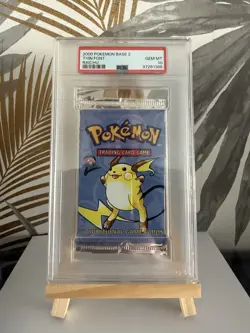 2000 Pokemon Base Set 2 Raichu Booster Pack - PSA 10 - Image 1