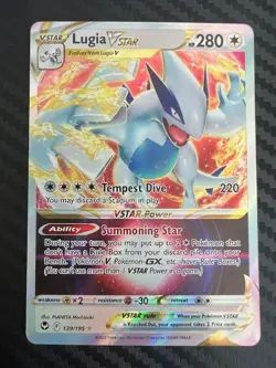 Pokemon TCG Lugia VSTAR 139/195 Swsh12 Sword and Shield Silver Tempest Holo NM - Image 1