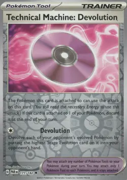 POKEMON - TECHNICAL MACHINE: DEVOLUTION - 177/182 - REVERSE HOLO - PARADOX RIFT - Image 1