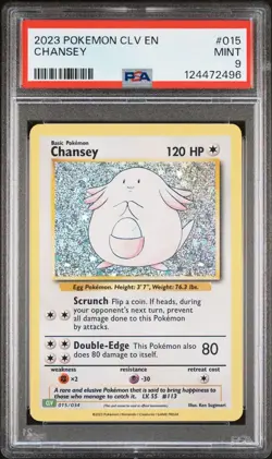 CHANSEY 015 Clv-trading Card Game Classic Venusaur & Lugia EX Deck Pokemon PSA 9 - Image 1