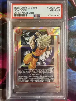PSA 10 SON GOKU SB02-004 2025 DBS CARD GAME FUSION WORLD MANGA BOOSTER 02| AA - Image 1