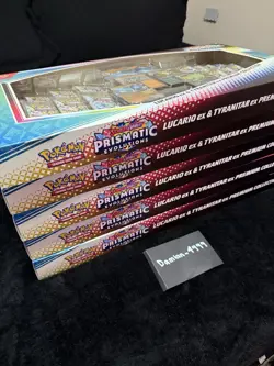 Pokemon TCG Prismatic Evolutions Lucario Ex Premium Collection Box (LOT OF 5) - Image 5