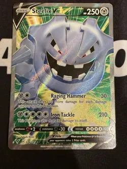Pokemon Card Steelix V 176/185 Full Art Ultra Rare Vivid Voltage Near Mint - Image 1