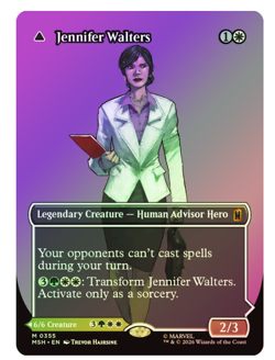 Jennifer Walters // The Sensational She-Hulk (0328) - Foil - Borderless Marvel - Image 1