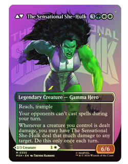Jennifer Walters // The Sensational She-Hulk (0328) - Foil - Borderless Marvel - Image 2