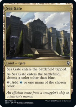 MTG Sea Gate - Foil NM-Mint Commander Legends: Battle for Baldur's Gate - Image 1