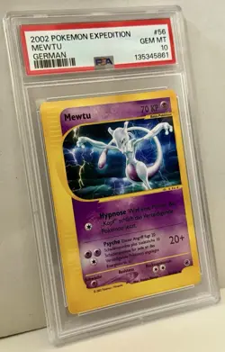 PSA 10 Mewtwo Mewtu German Deutsch 2002 Expedition 56/165 POP 2 Pokemon Vintage - Image 1