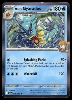MISTY'S GYARADOS - 049/182 Rare Destined Rivals Pokemon Holo NM - Image 1