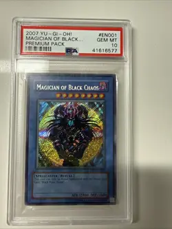 Yu-Gi-Oh 2007 PSA 10 PP01-EN001 Magician Of Black Chaos Lowered Name Text - Image 1