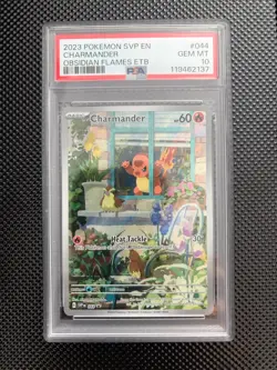 2023 SVP EN Charmander #044 OBF ETB Obsidian Flames PSA 10 GEM MINT - Image 1
