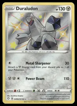 Pokemon Cards Duraludon SV092/SV122 Shining Fates Shiny Vault Rare Shiny NM *2 - Image 1