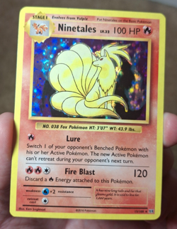 2016 POKEMON XY EVOLUTIONS SET NINETALES HOLO CARD 15/108 - Image 1