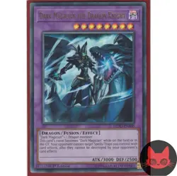 Yugioh Dark Magician the Dragon Knight LEDD-ENA00 Ultra Rare 1st Edition LP - Image 1