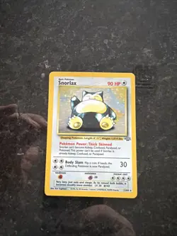 Pokemon Snorlax Holo Rare TCG Card - HP - Crease - Image 1
