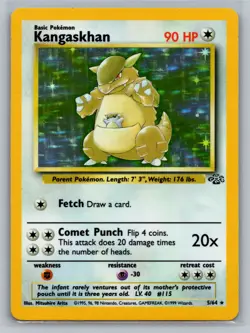 Kangaskhan (5) Jungle #05/64 Holo Rare Pokemon Card - Image 1
