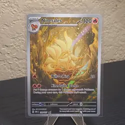 Pokemon TCG Obsidian Flames Ninetails Illustration Rare Holo Card 199/197 - Image 1