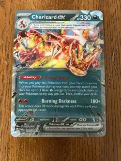 Pokemon Charizard ex SVP 196 Oversized JUMBO Lenticular Promo Card 3-D Free Ship - Image 1