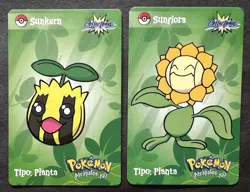 SUNKERN X SUNFLORA LOT - POKEMON JOHTO COLLECTOONS POKEDEX CCG CARDS - Image 1