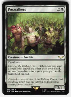 Poxwalkers 49 Rare Universes Beyond: Warhammer 40,000 Magic: The Gathering LP - Image 2