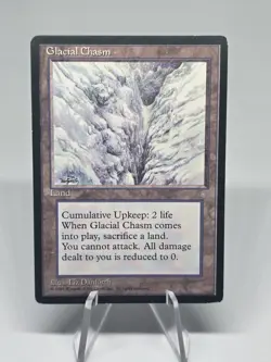 Magic The Gathering TCG Glacial Chasm Ice Age Regular 1995 MTG Vintage - Image 1