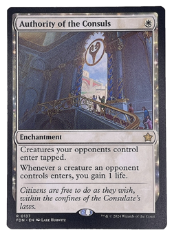 Authority of the Consuls Rare MTG Foundations FDN Near Mint (Regular Print) - Image 1