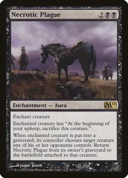 MTG Necrotic Plague - Magic 2011 #107 - Image 1