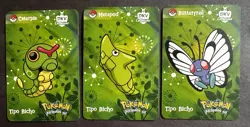 CATERPIE X METAPOD X BUTTERFREE - POKEMON KANTO DKV COLLECTIONS CCG CARDS - Image 1