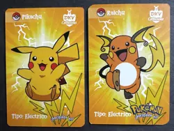 PIKACHU X RAICHU EVOLUTION LOT - POKEMON KANTO DKV COLLECTIONS CCG CARDS - Image 1