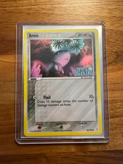 Pokemon TCG Aron 44/100 EX Crystal Guardians Stamped Holo NM - Image 1