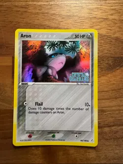 Pokemon TCG Aron 44/100 EX Crystal Guardians Stamped Holo NM - Image 2