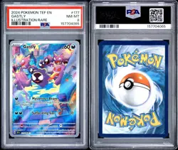 2024 Pokemon Gastly Tef En-Temporal Forces #177 Illustration Rare PSA 8 NM-MT - Image 3