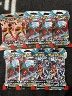 Pokemon TCG Paradox Rift Booster Packs Lot of 9 English - Image 1
