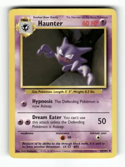 Haunter - 29/102 - Base Set Unlimited - Pokemon - Uncommon - LP - Image 1