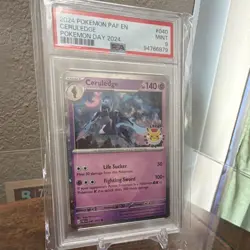 PSA 9 Ceruledge Pokemon Day 2024 Promo Cosmos Holo 040/091 PAF EN - Image 1