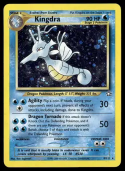 Kingdra 8/111 Holo Rare Neo Genesis Pokemon NM - Image 1