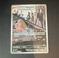 Pokemon TCG Team Rocket's Dugtrio 239/217 Full Art Holo UR Eng 100 HP - Image 1