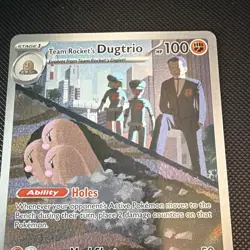Pokemon TCG Team Rocket's Dugtrio 239/217 Full Art Holo UR Eng 100 HP - Image 3