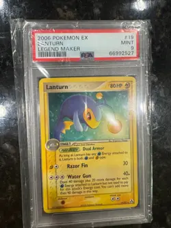 LANTURN #19 PSA 9 LOW POP 2006 POKEMON EX LEGEND MAKER - Image 1