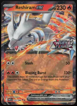 Reshiram ex (White Flare Stamped) 020/086 - Holo NM - Image 1