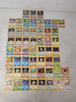 Pokemon Team Rocket 2000 Lot 37 Commons 15 Uncommon 3 Non Holo Rares (55 Total) - Image 1